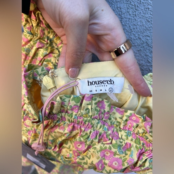 House of CB Tanaya Vintage Floral Puff Sleeve Mini Dress New with Tags! - Picture 7 of 8